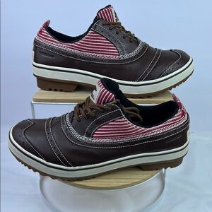 SOREL Tivoli Leather Low Lace up Waterproof Duck Boots -Sz 9